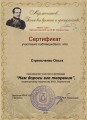 Сертификат Стрельченко Ольге  Васильевне