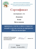 Сертификат Ломакина Елена Вячеславовна