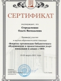 Сертификат Стрельченко Ольга  Васильевна